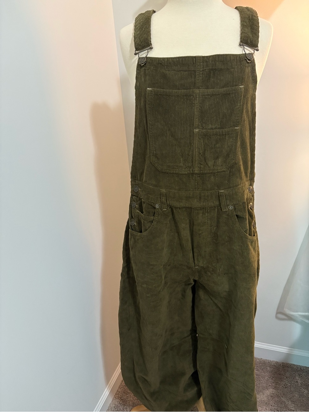 We The Free Corduroy Barrel Overalls